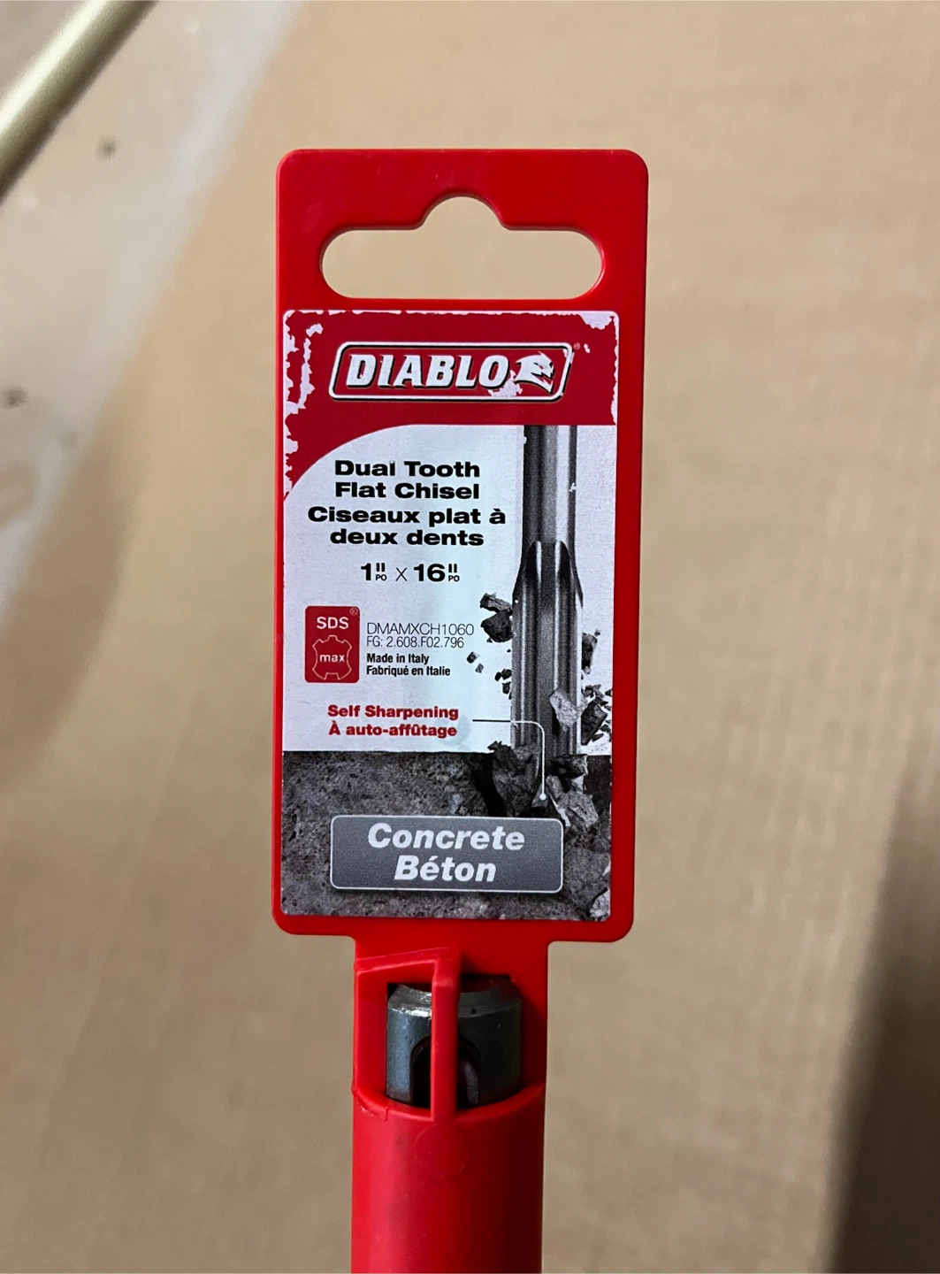 🇮🇹 NEW DIABLO SDS-Max Dual Tooth Flat Chisel 1" x 16" - photo 2