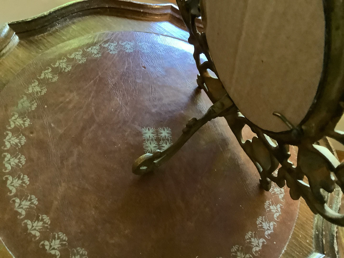Vt Ornate Victorian Style Cast Metal Vanity Mirror 🐞 - photo 5