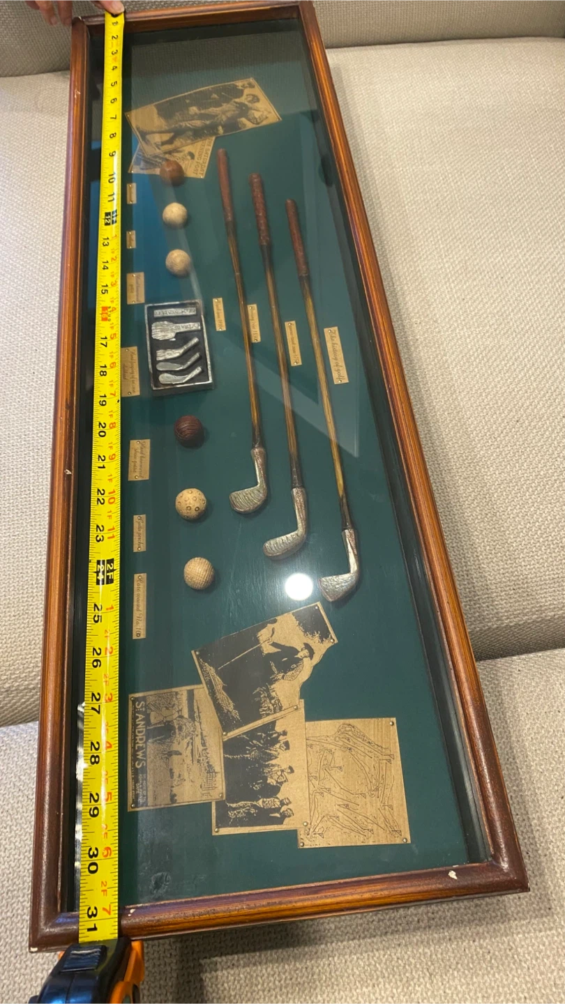 Framed History of Golf-Evolution of Irons & Balls in Shadow Box - photo 5