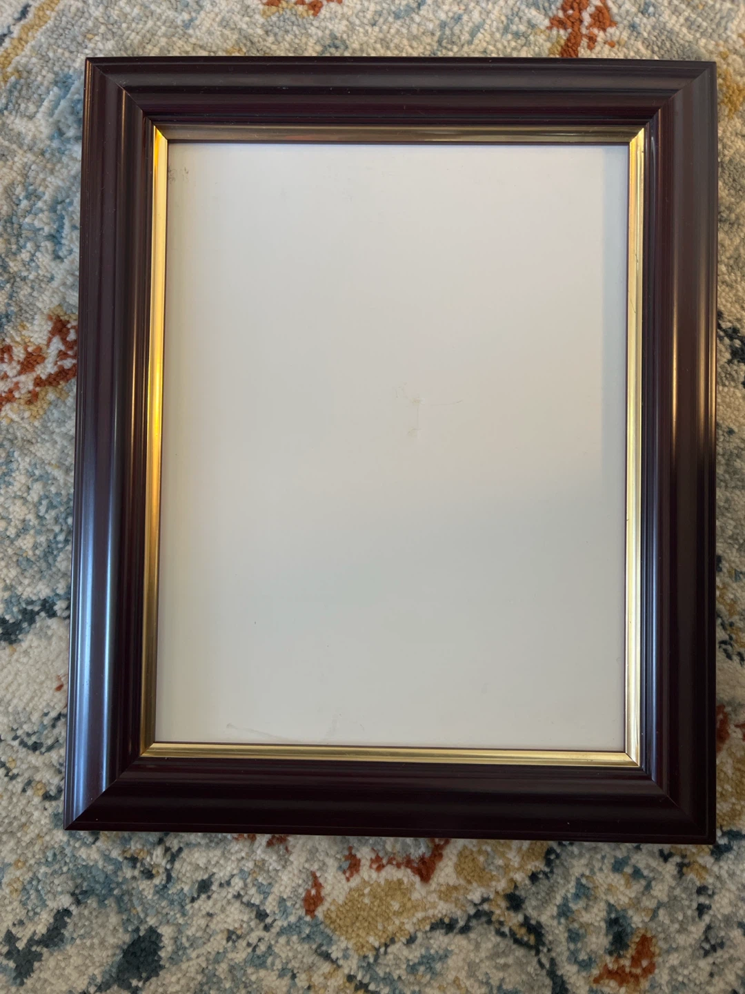 Dark Brown Picture Frame with Gold Accent