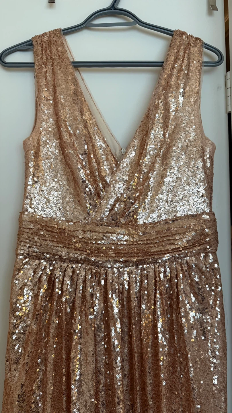Rose Gold Sequin Maxi Dress - photo 2