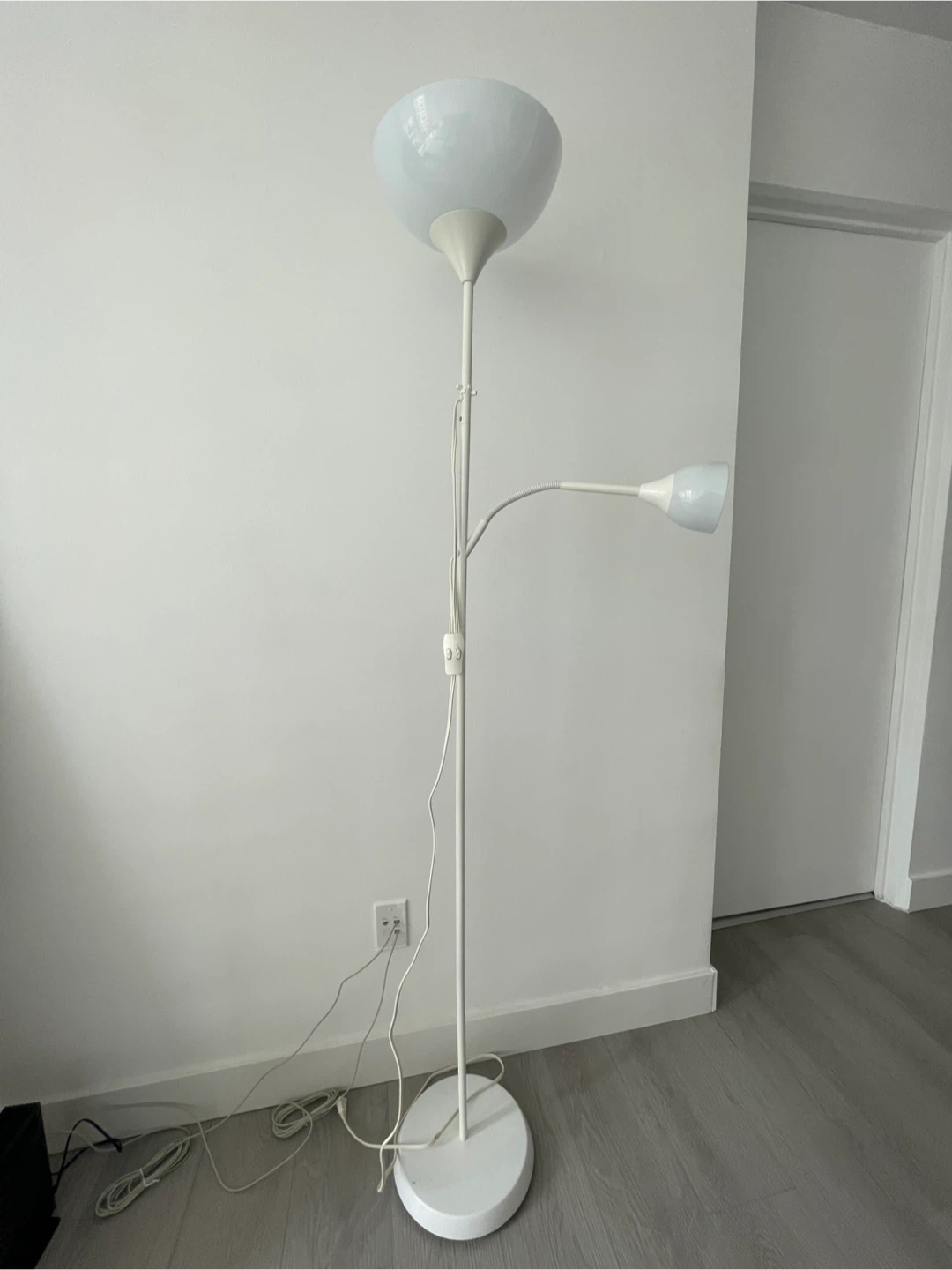 White Floor Lamp with Light