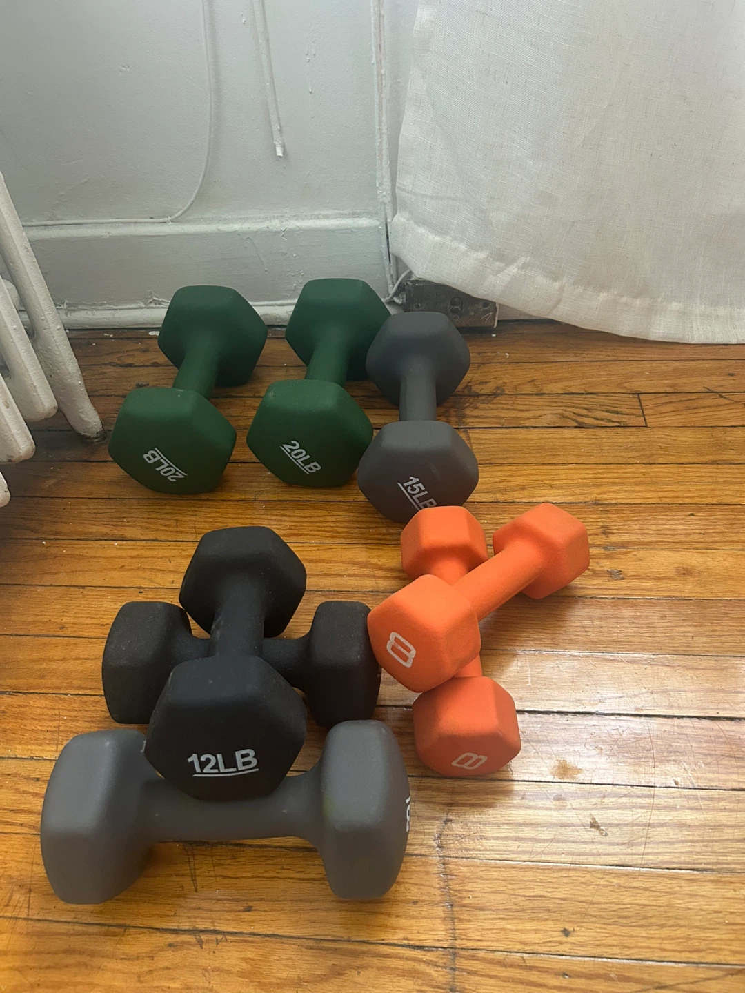 Set of Dumbbells (20LB, 15LB, 12LB, 8LB)