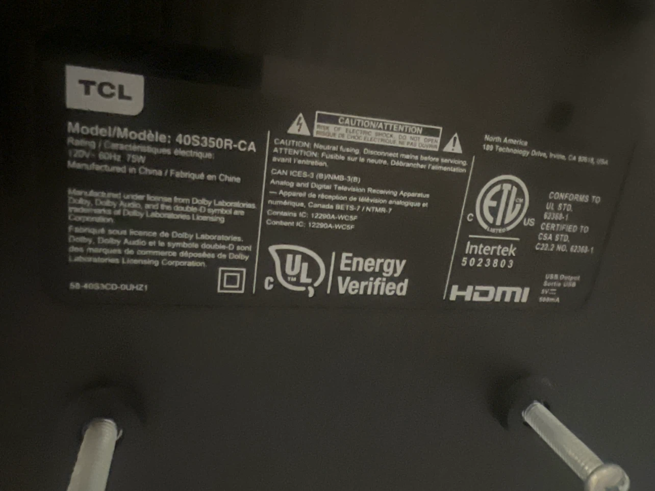 TCL 40" 40S350R-CA Roku TV - photo 2