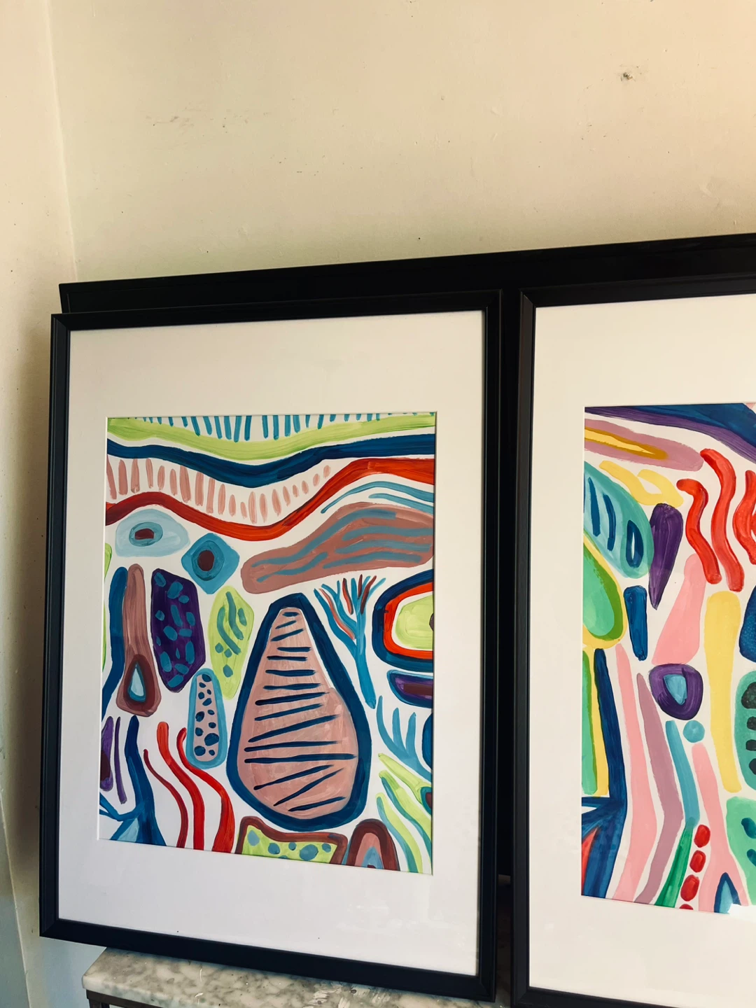 Set of 2 large Framed Abstract Art Prints - photo 3