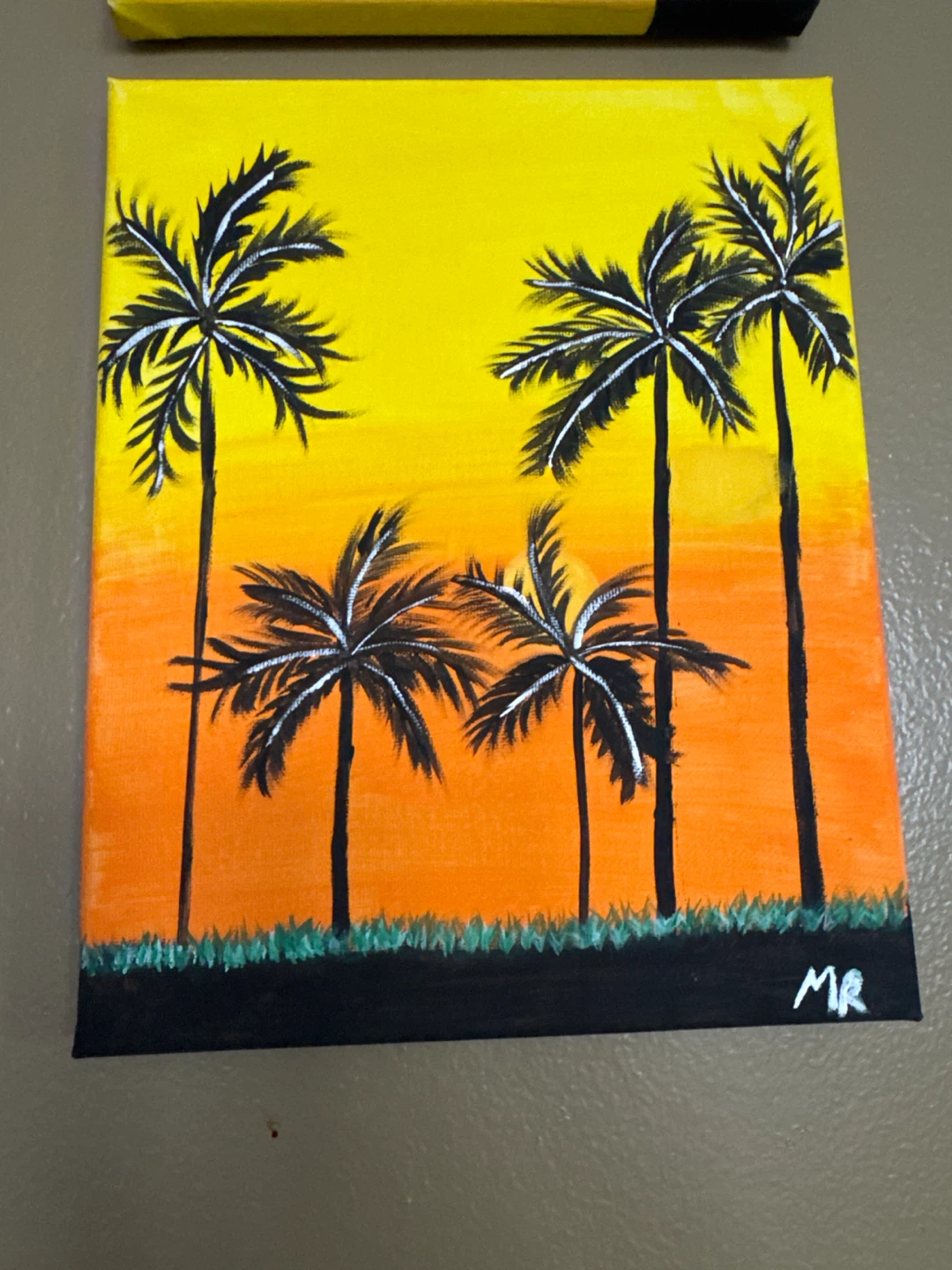 Canvas Art Print - Palm Trees Sunset