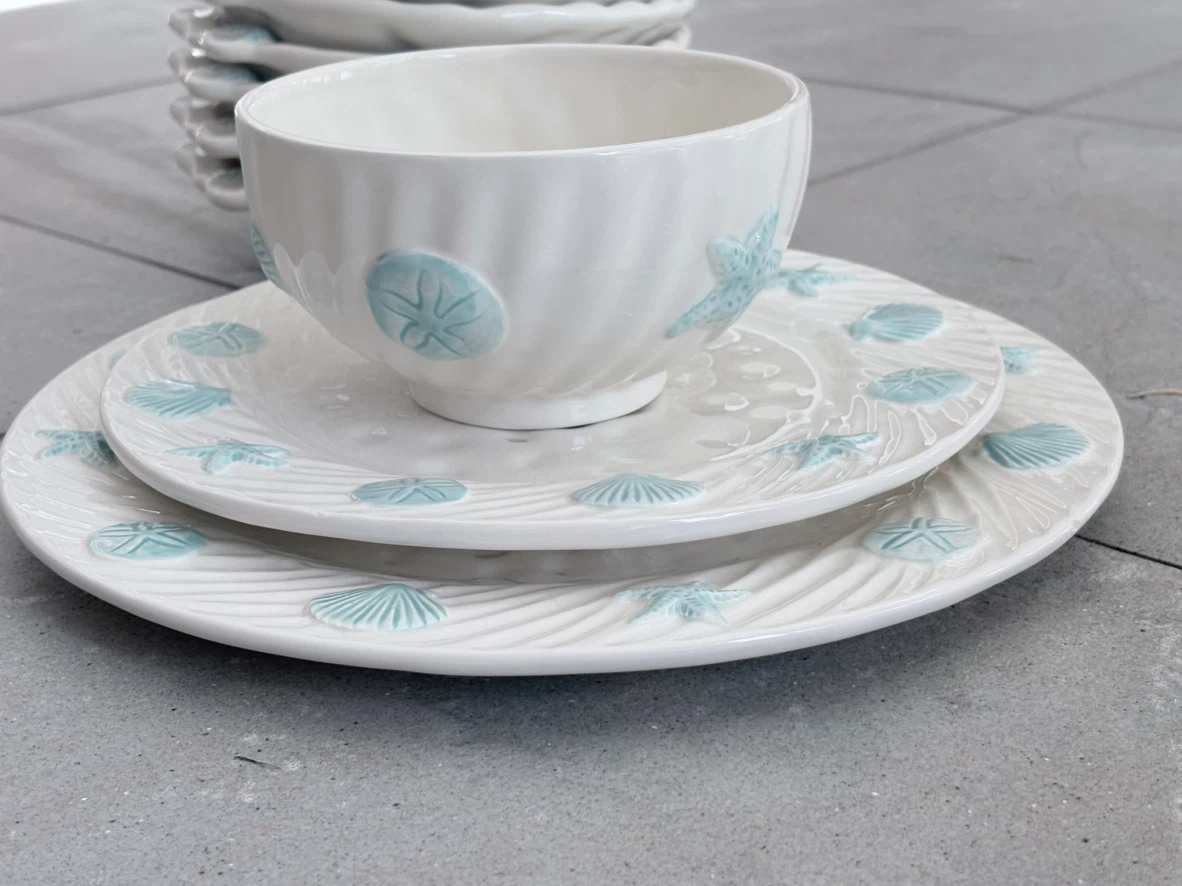 Beach Themed Ceramic Dinnerware Set - Mugs, Bowls, Plates - photo 2