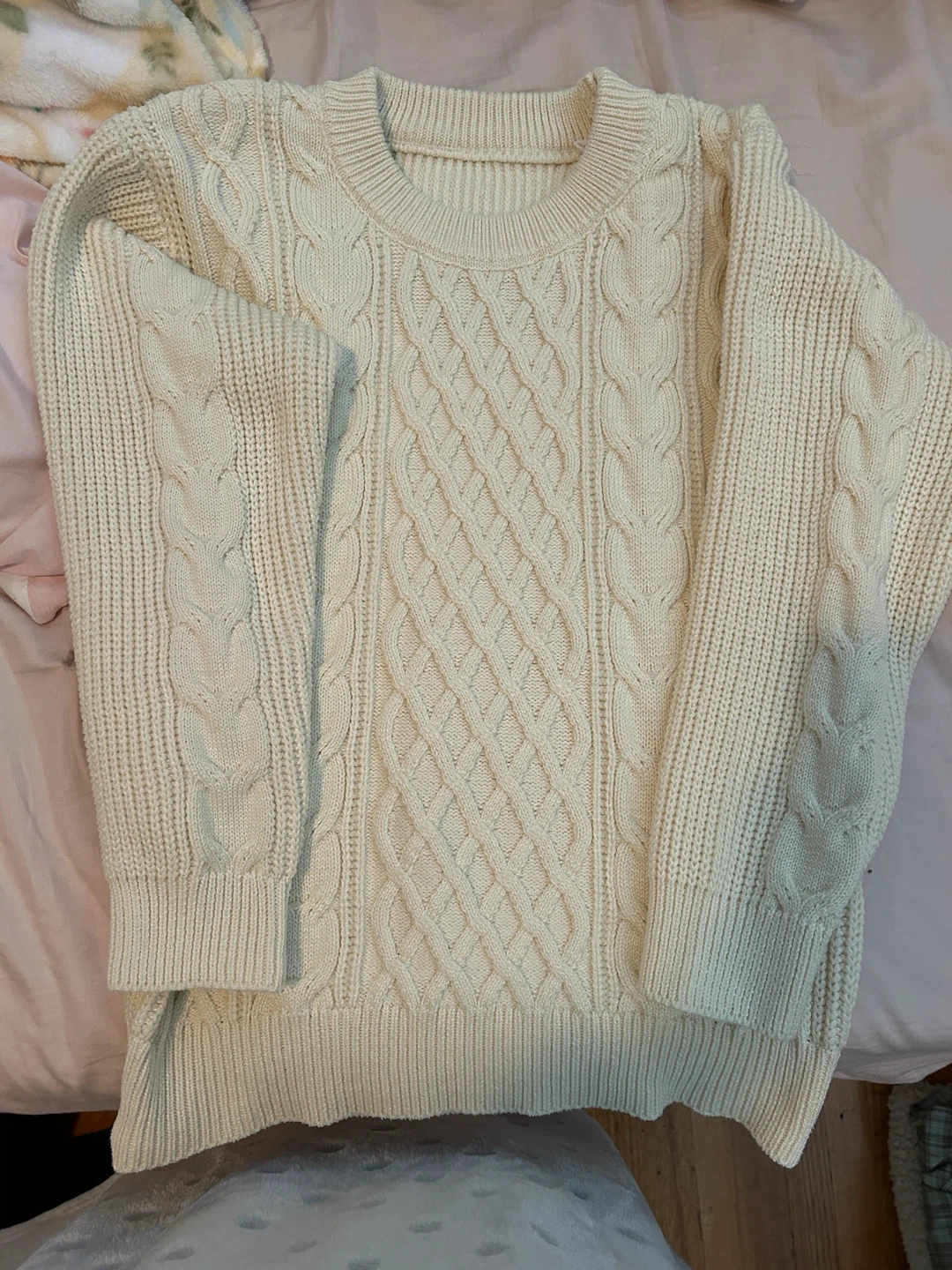 Cream Cable Knit Sweater