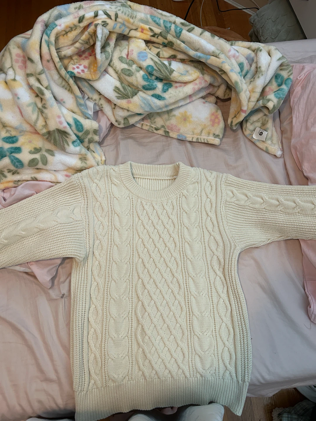 Cream Cable Knit Sweater - photo 2