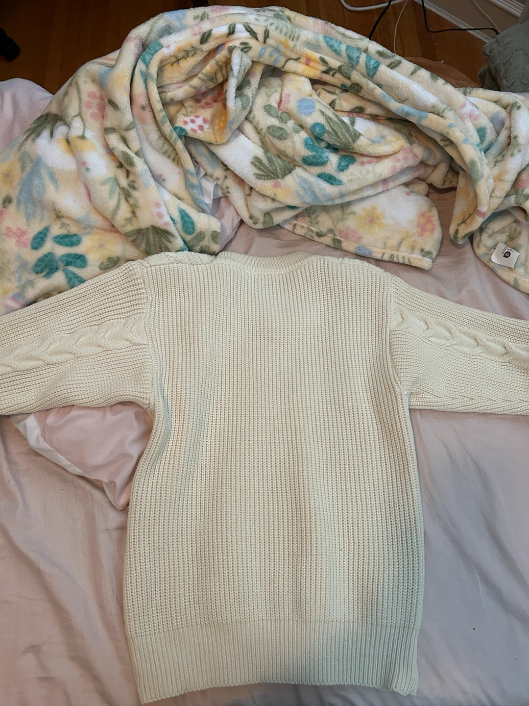 Cream Cable Knit Sweater - photo 3