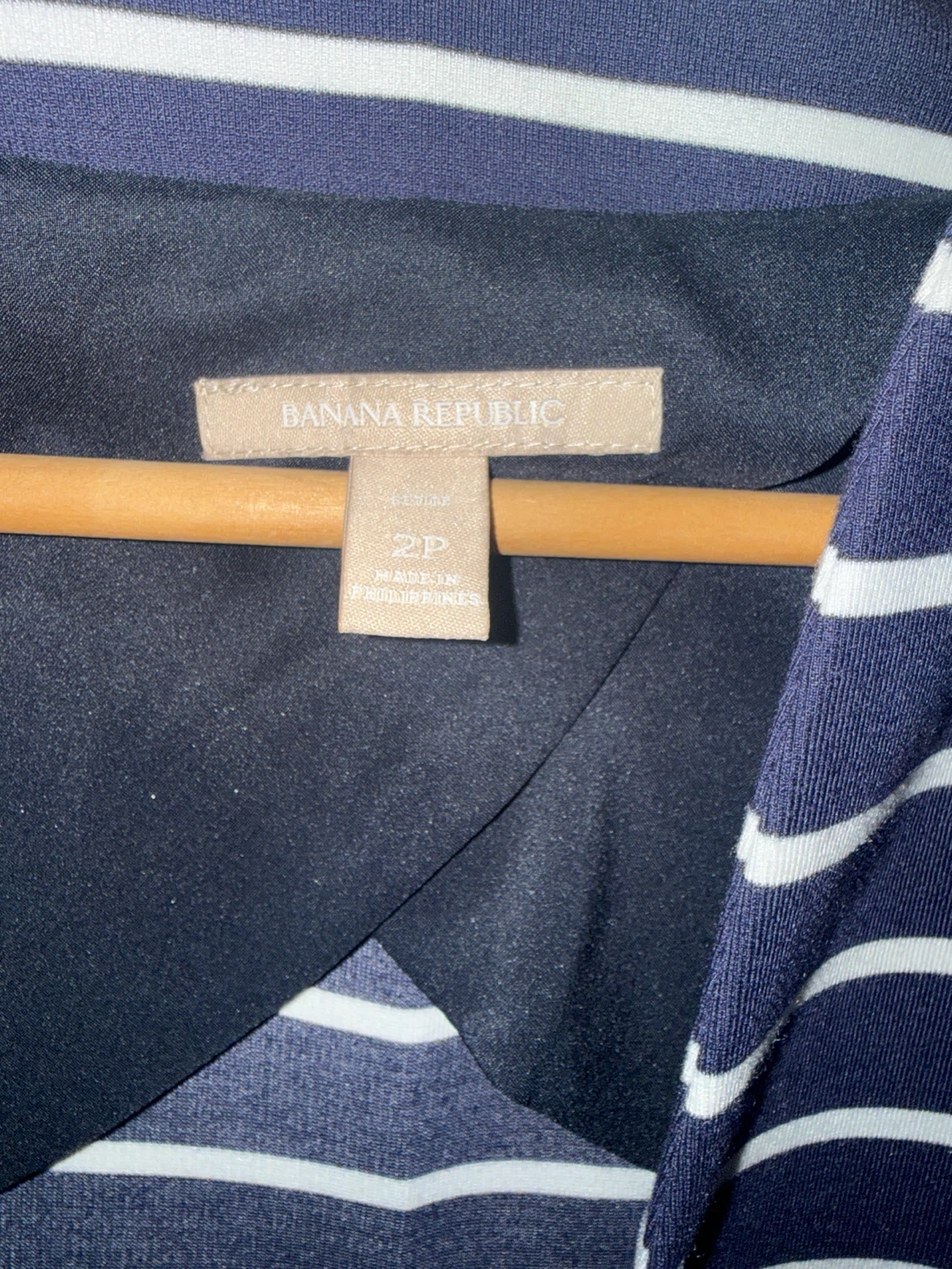 Banana Republic Navy and White Striped Blazer - Size 2P - photo 2