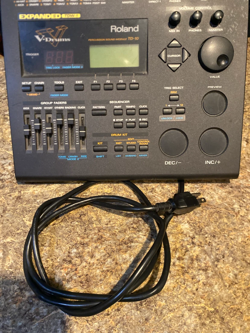 Roland V-Drums TD-10 Percussion Sound Module EXPANDED TDW-1
