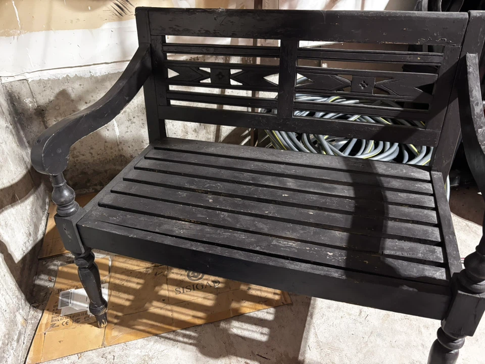 Dark Wood Garden Bench