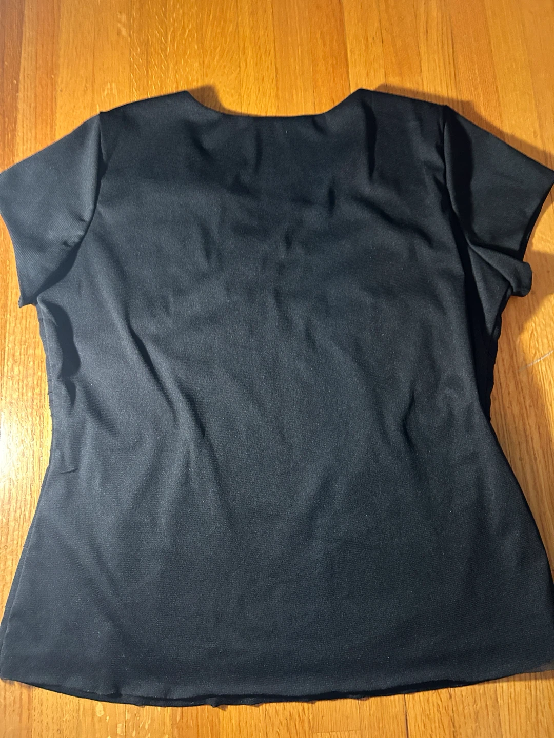 Black Textured Short Sleeve Top - denver heyes - photo 2