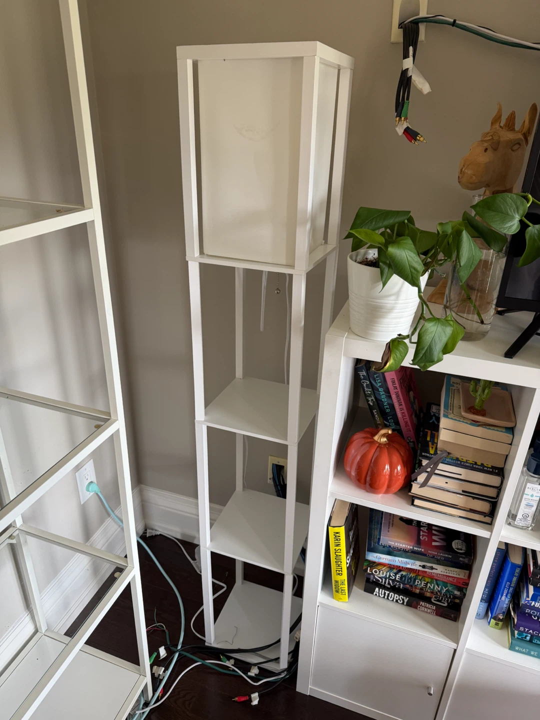 Wayfair floor lamp with shelves