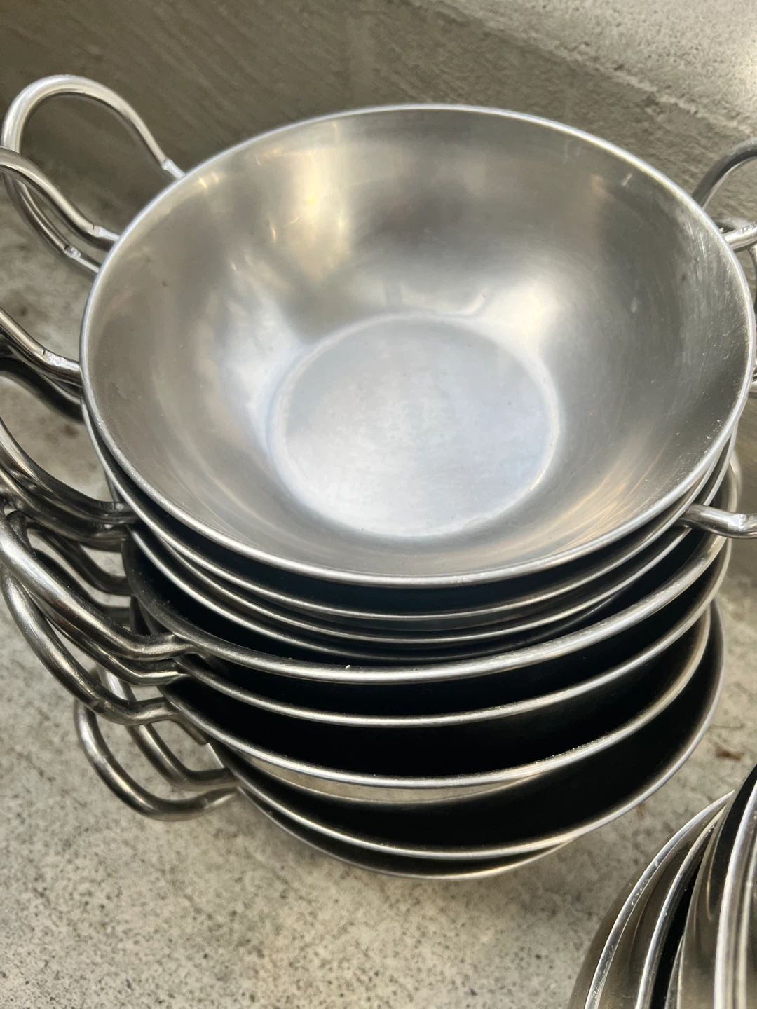 Assorted Metal Cookware and Serving Bowls
