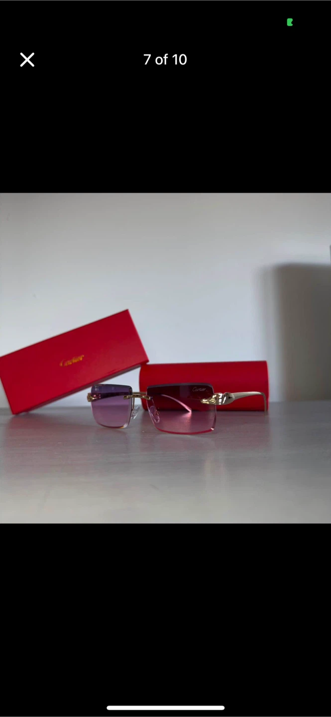 Cartier Rimless Sunglasses - Blue Gradient Lenses - photo 4