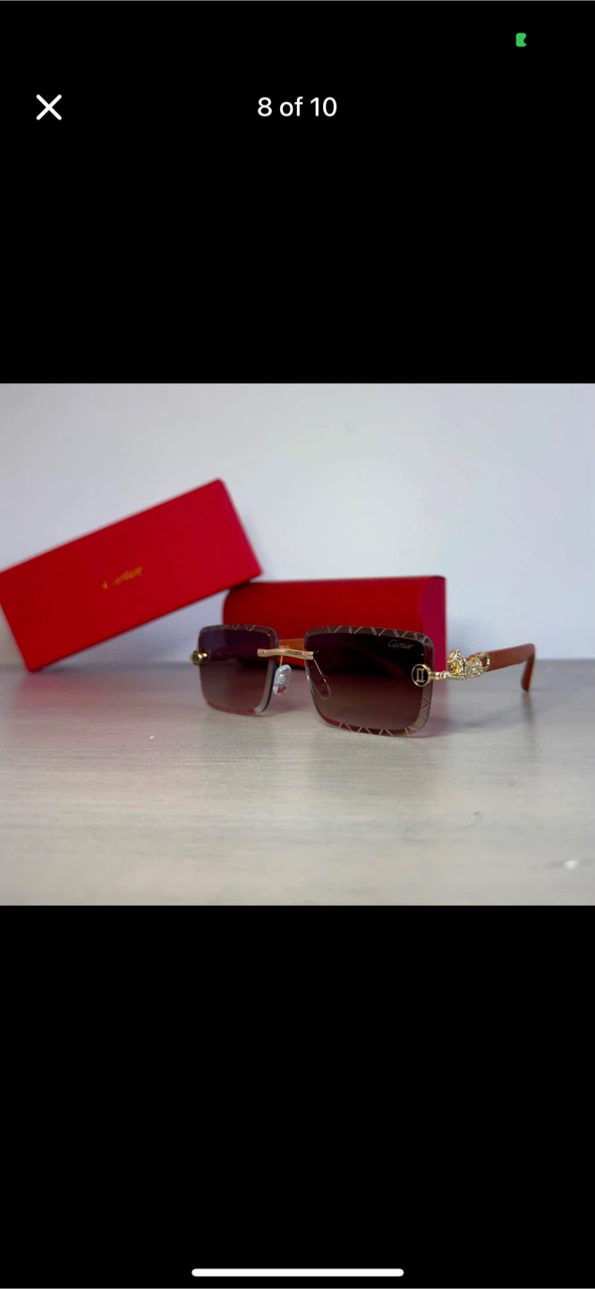Cartier Rimless Sunglasses - Blue Gradient Lenses - photo 3