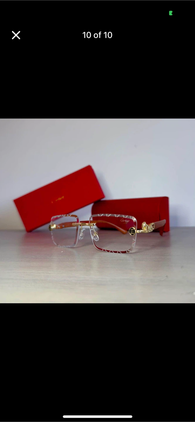 Cartier Rimless Sunglasses - Blue Gradient Lenses