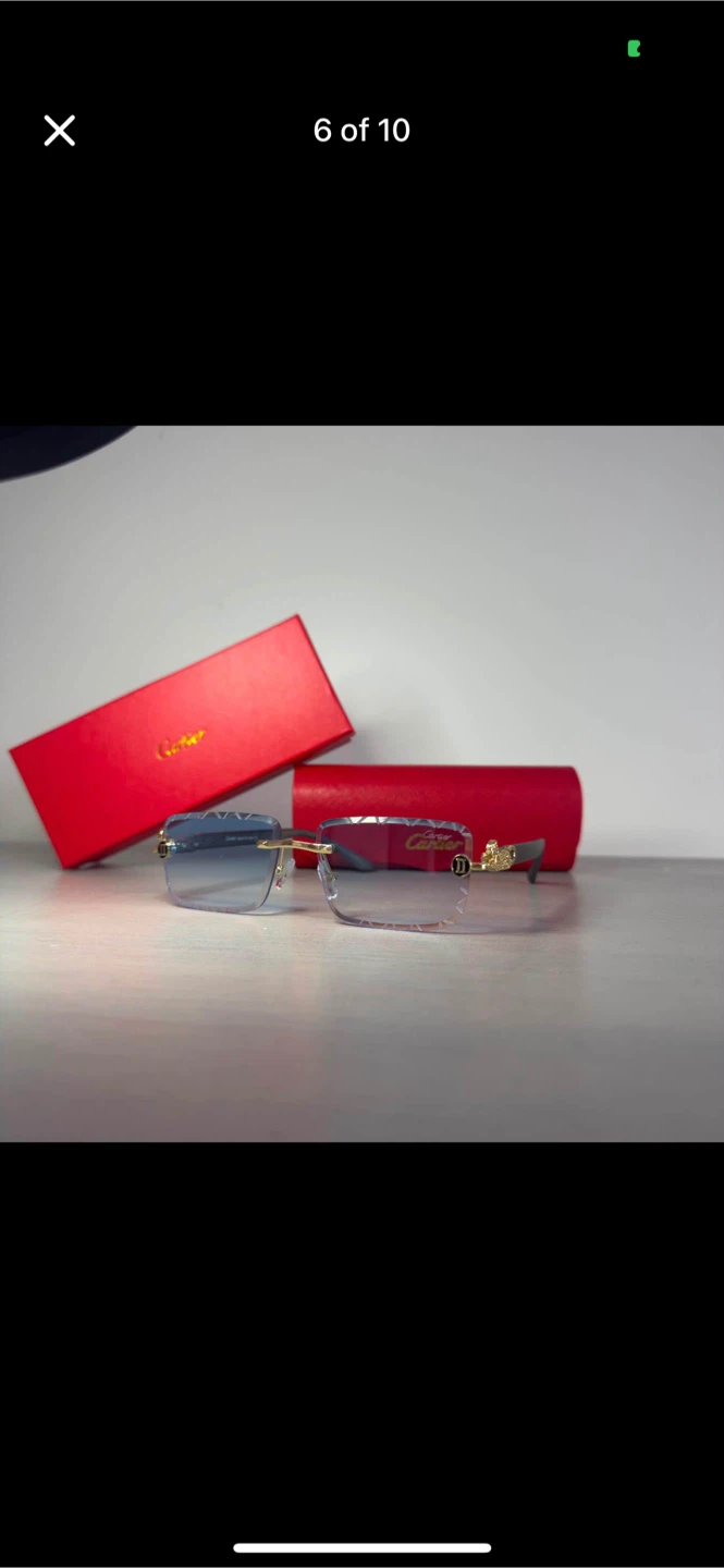 Cartier Rimless Sunglasses - Blue Gradient Lenses - photo 5