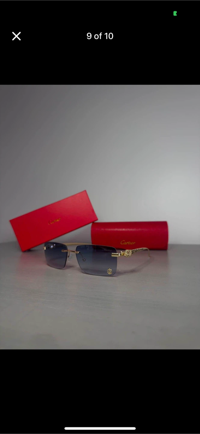 Cartier Rimless Sunglasses - Blue Gradient Lenses - photo 2