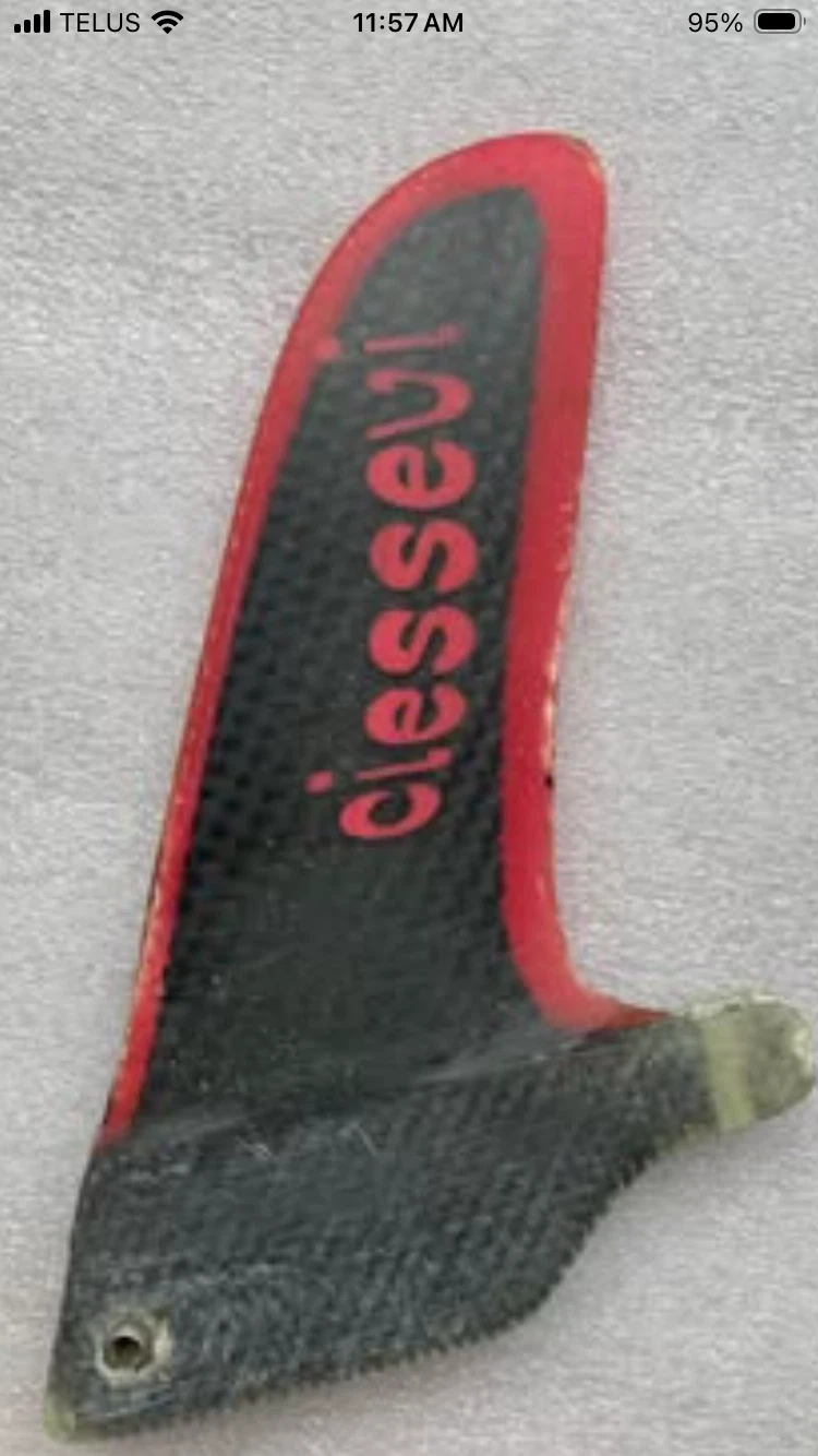 Surf board thruster - fin