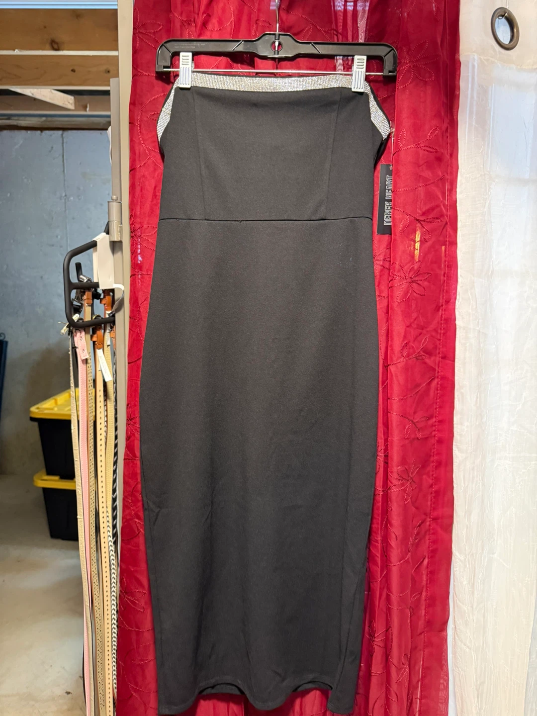 Derek Heart Black Strapless beaded Trim Dress - photo 2