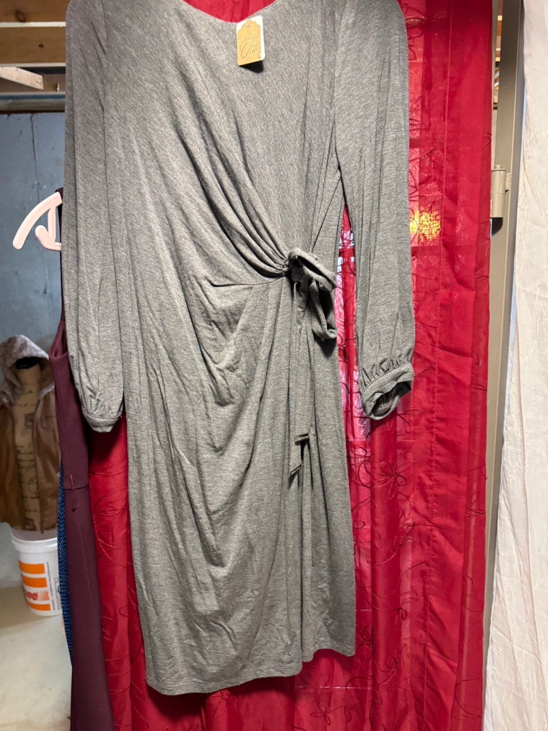 Tommy Hilfiger Grey Wrap Dress Size 6 - photo 2