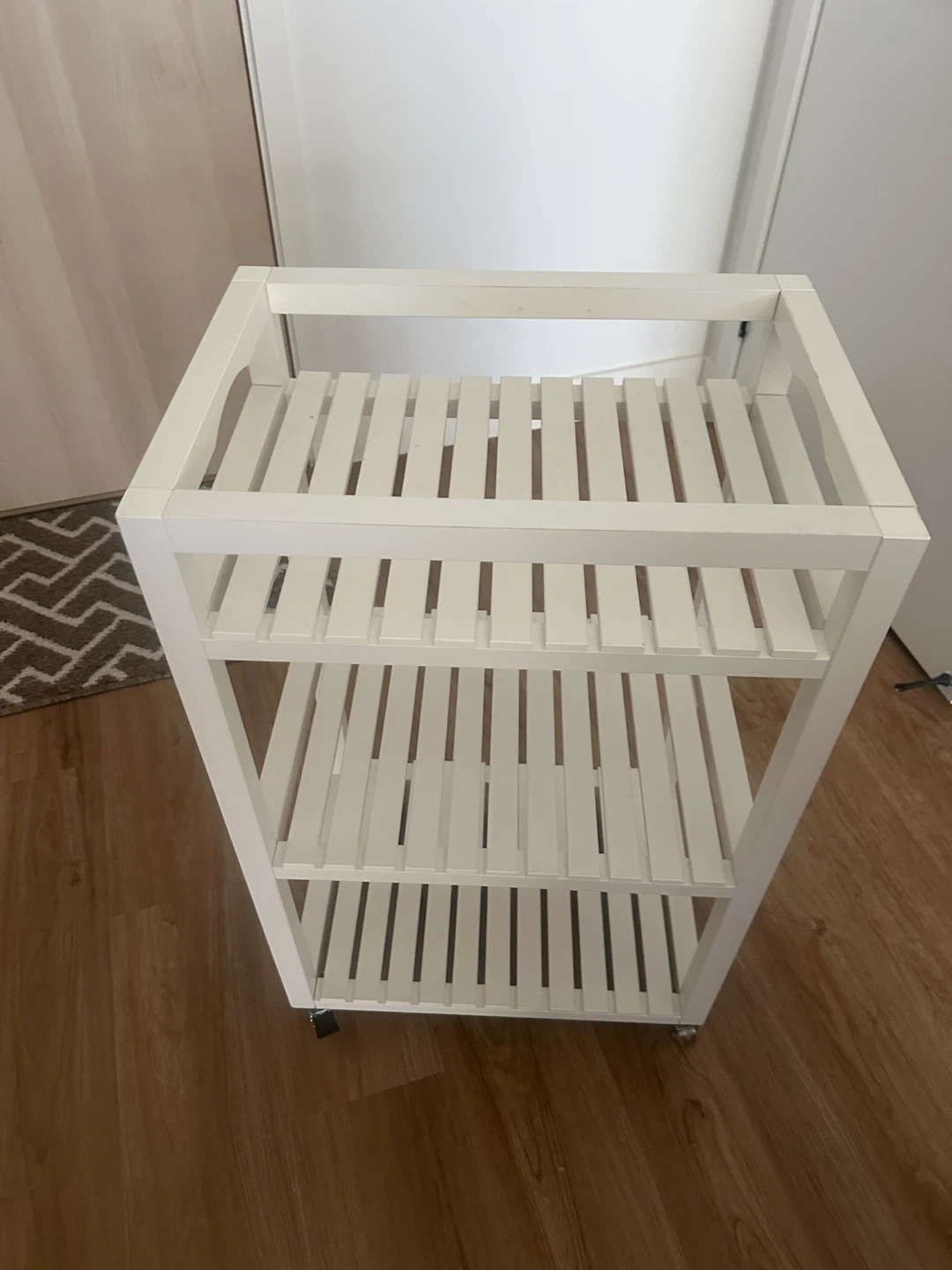 White Rolling Utility Cart