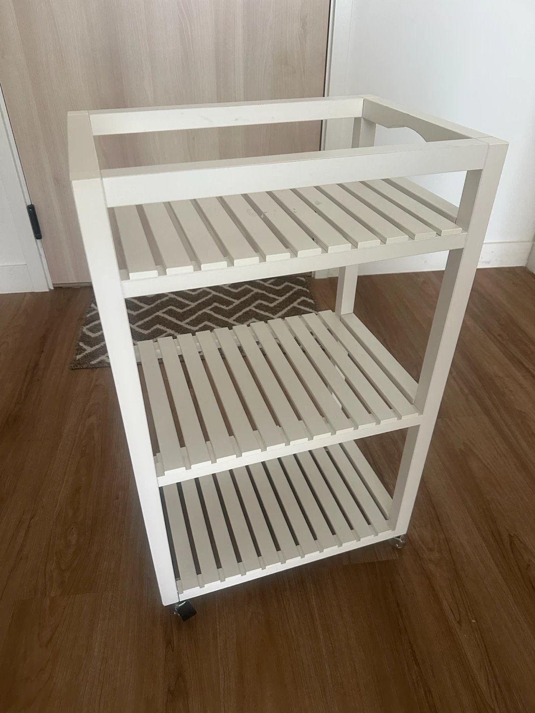 White Rolling Utility Cart - photo 3