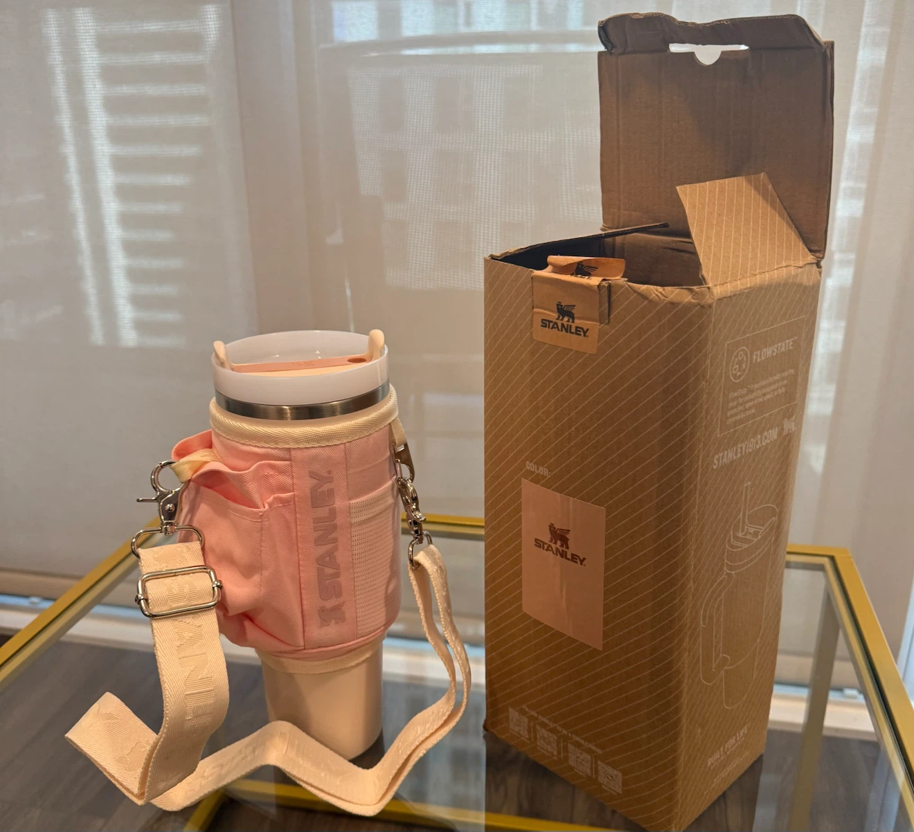Stanley Quencher Tumbler with Handle and Strap - Pink - photo 2