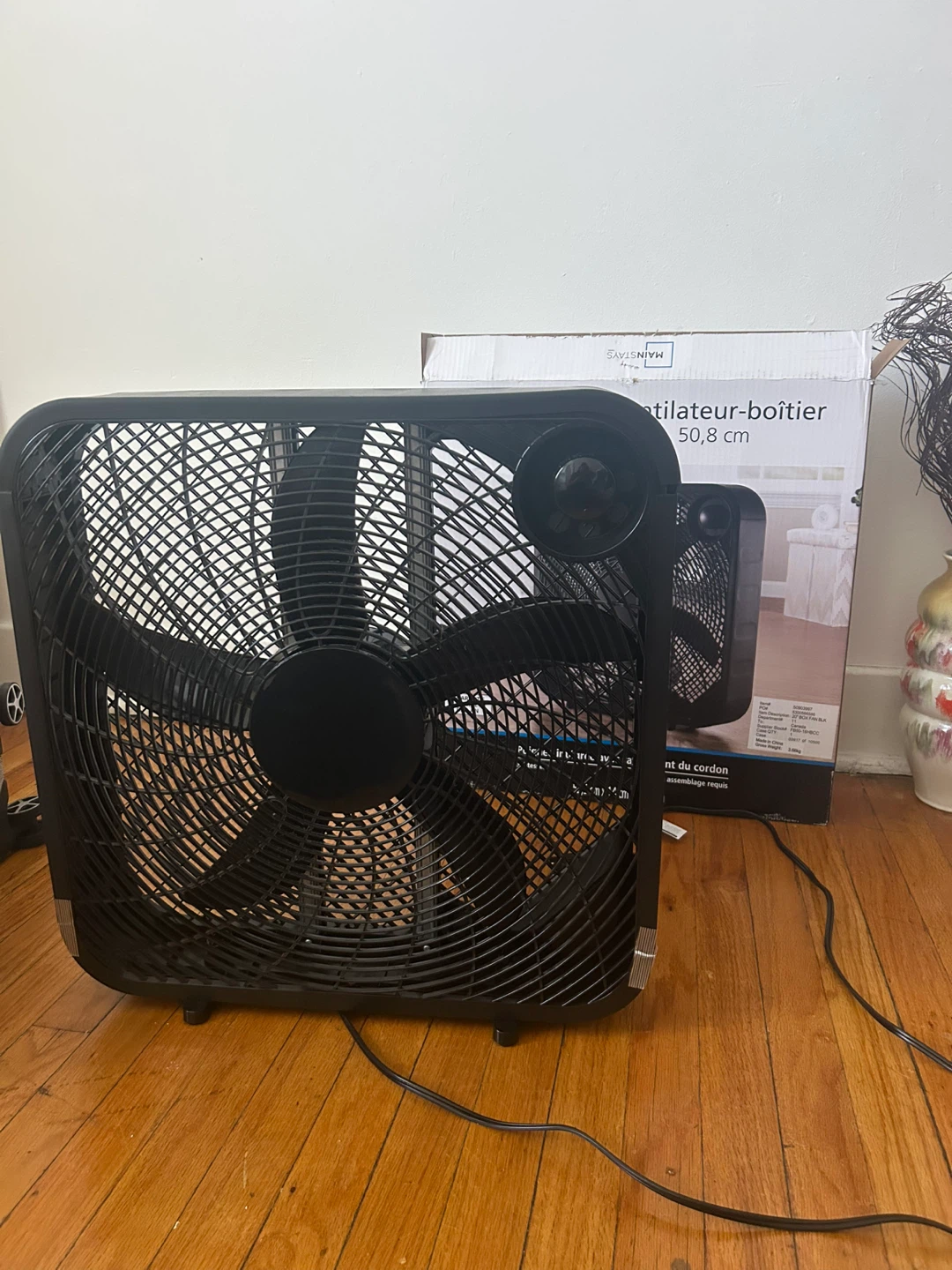 Mainstays Box Fan - Black