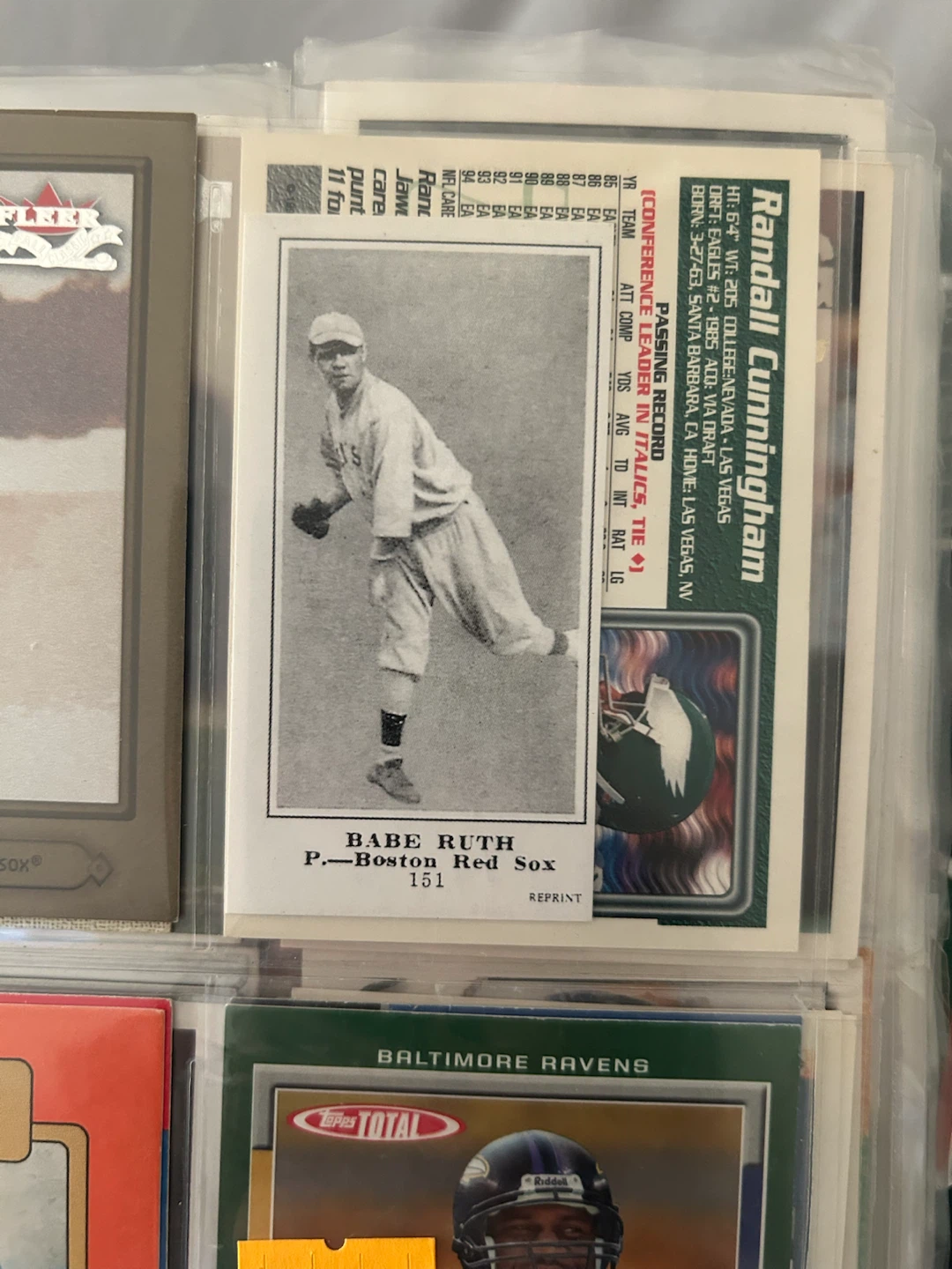 Babe Ruth Boston Red Sox Baseball Card - Reprint