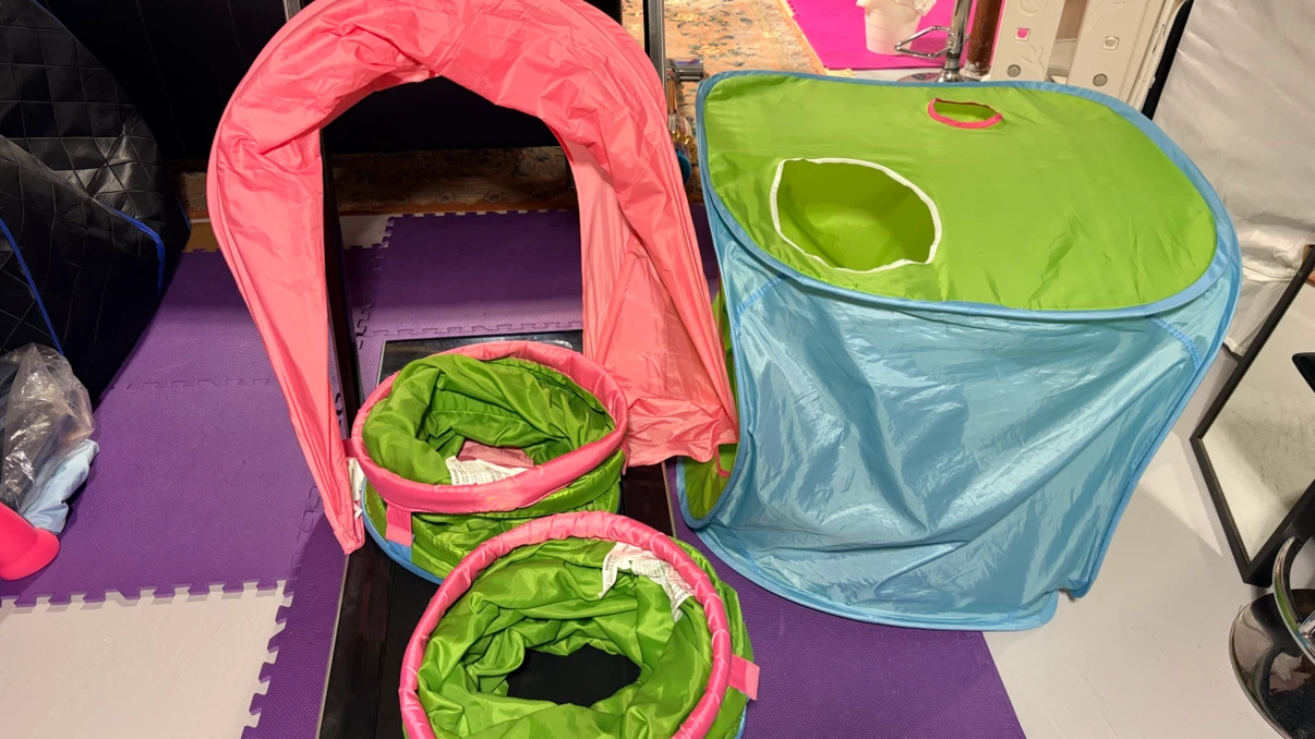 Ikea play set and pink twin size bed tent