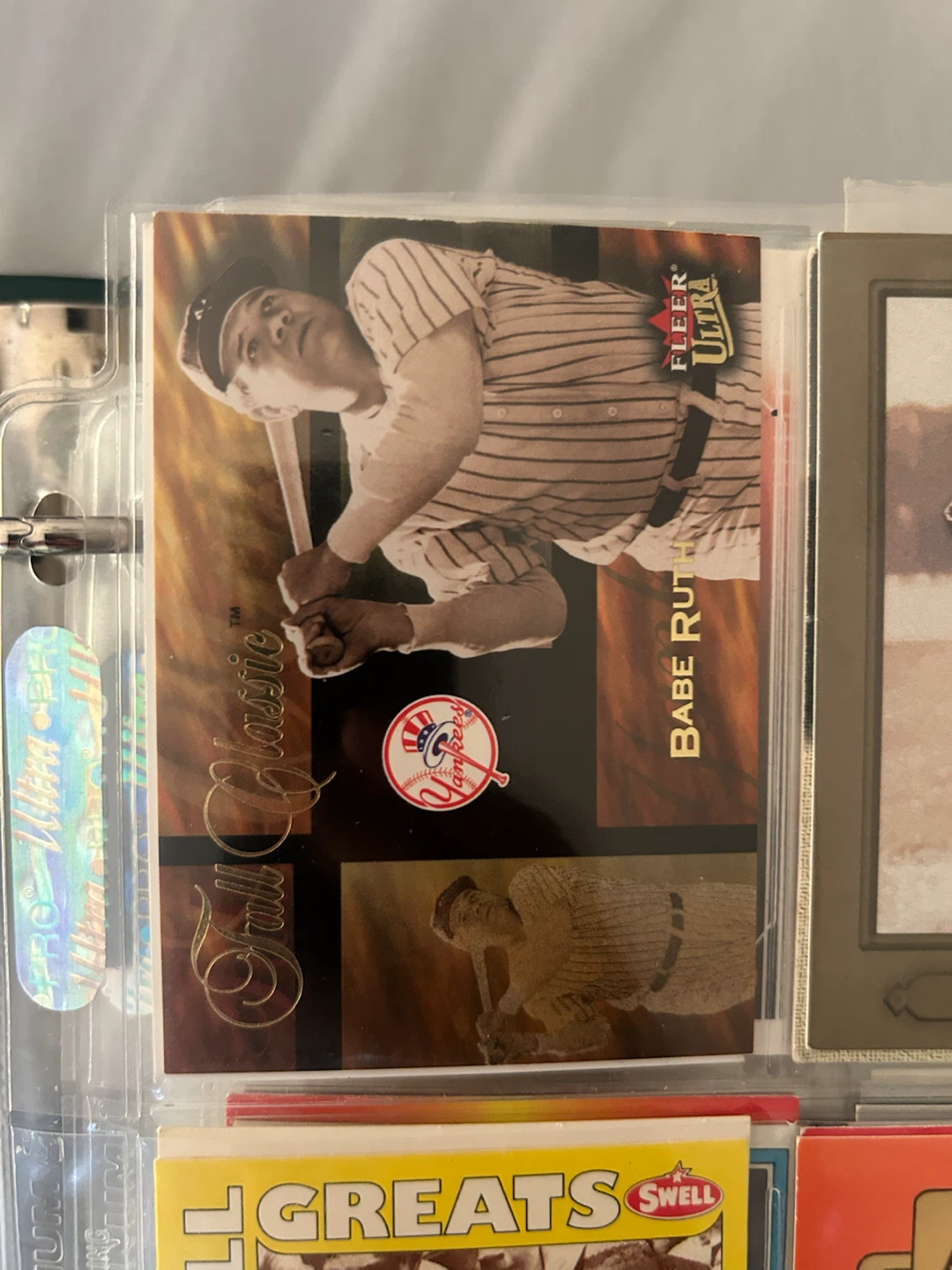 Babe Ruth Fleer Ultra Baseball Card