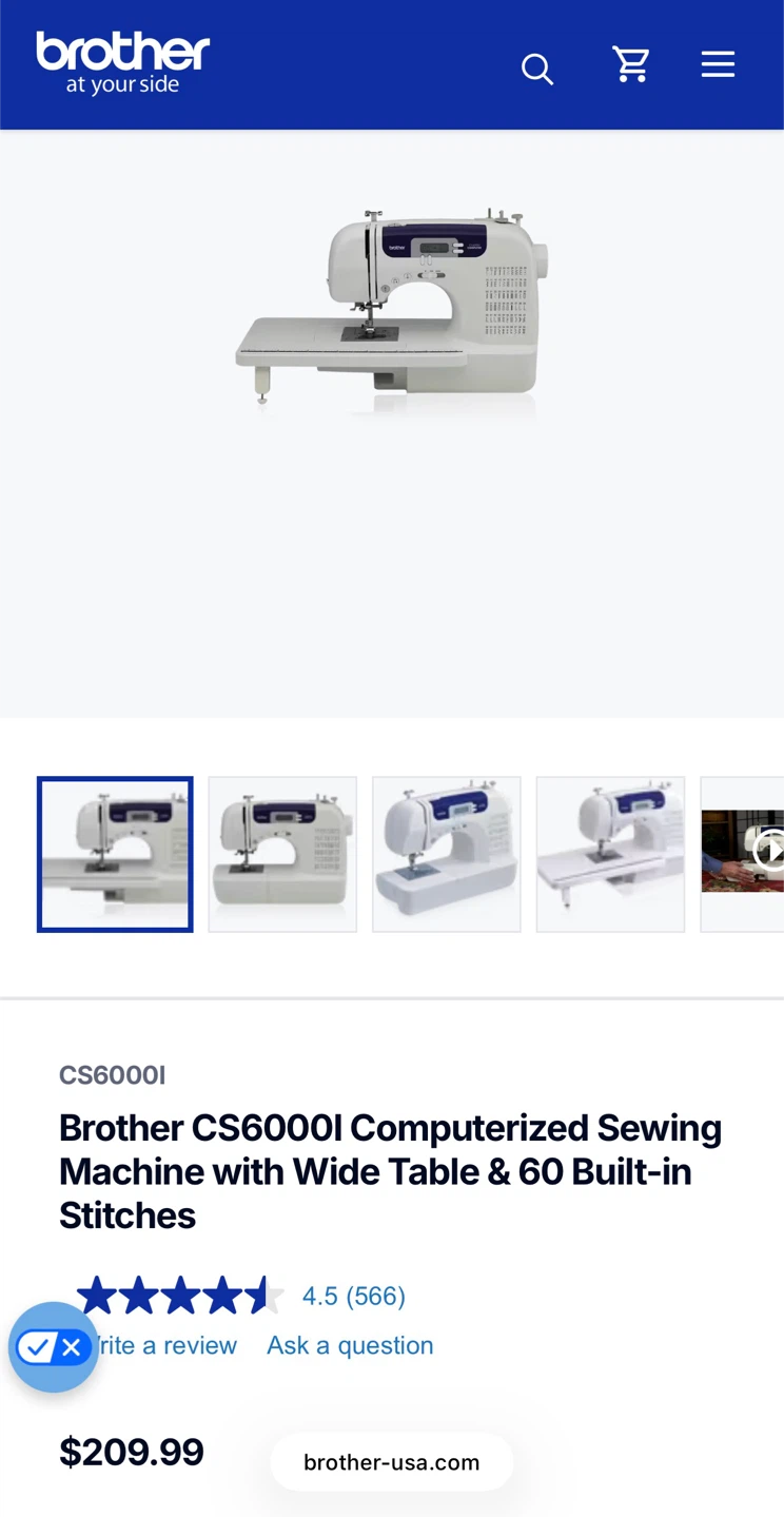 Brother CS6000i Sewing Machine
