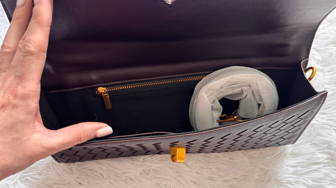 Brown Woven Clutch with Handle - photo 2
