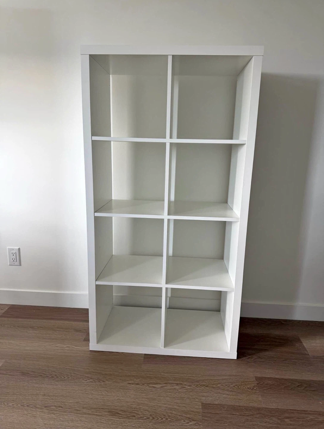 IKEA KALLAX 2x4 white shelf