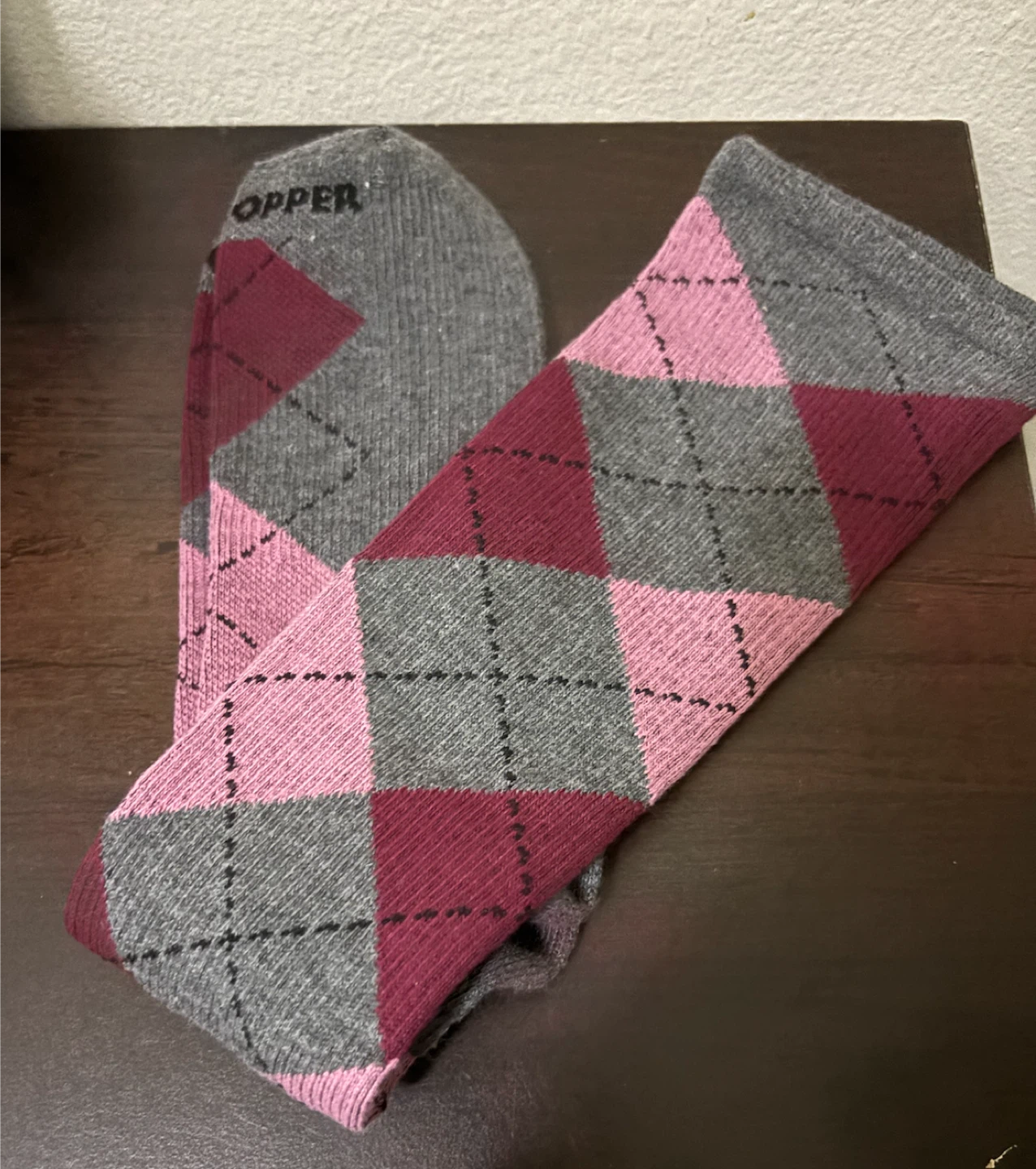 NEW-Tommie Copper Compression Argyle Socks