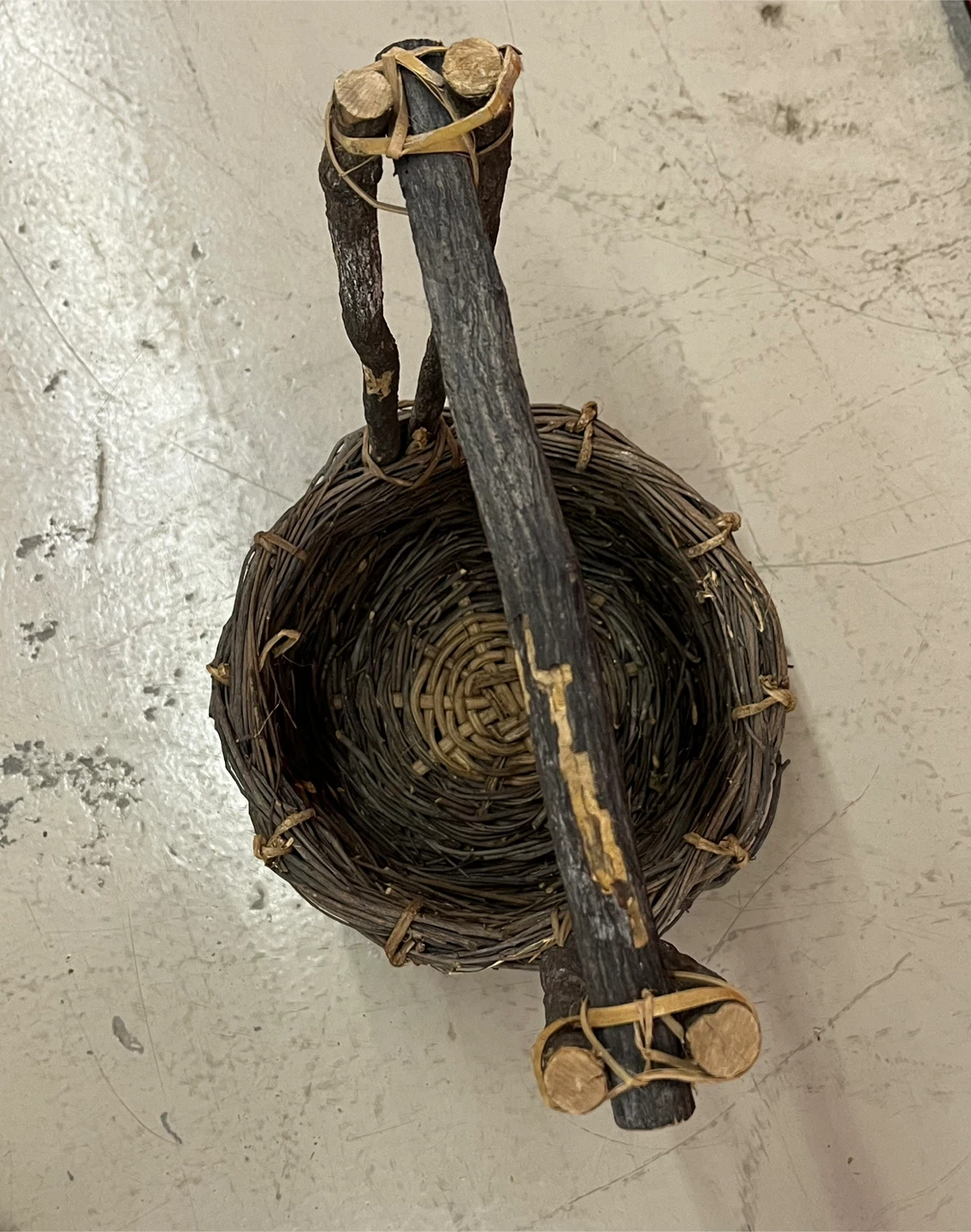 Rustic Wicker Basket with Handle - photo 3