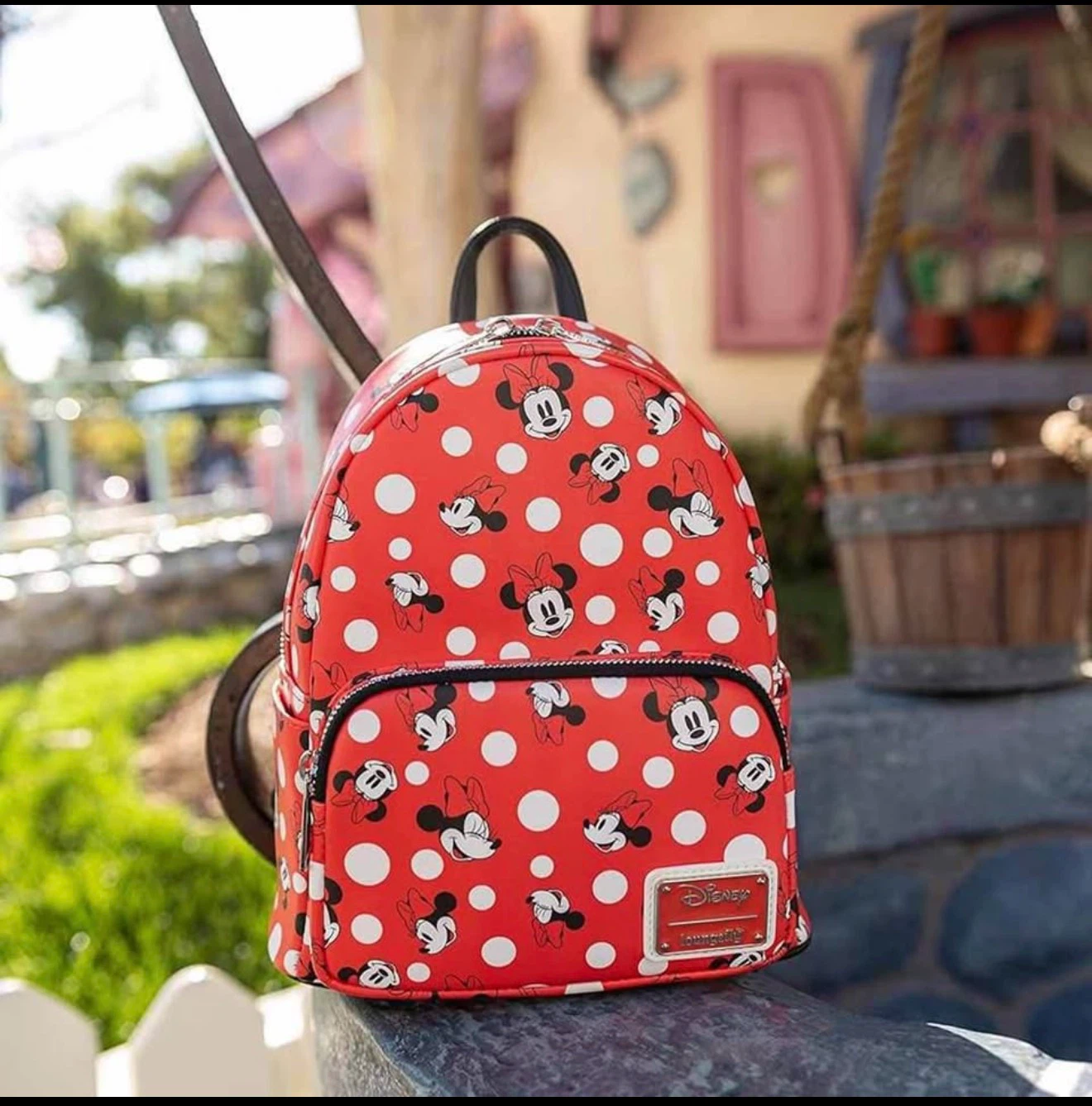 Disney Loungefly Minnie Mouse Polka Dot Mini Backpack - photo 4
