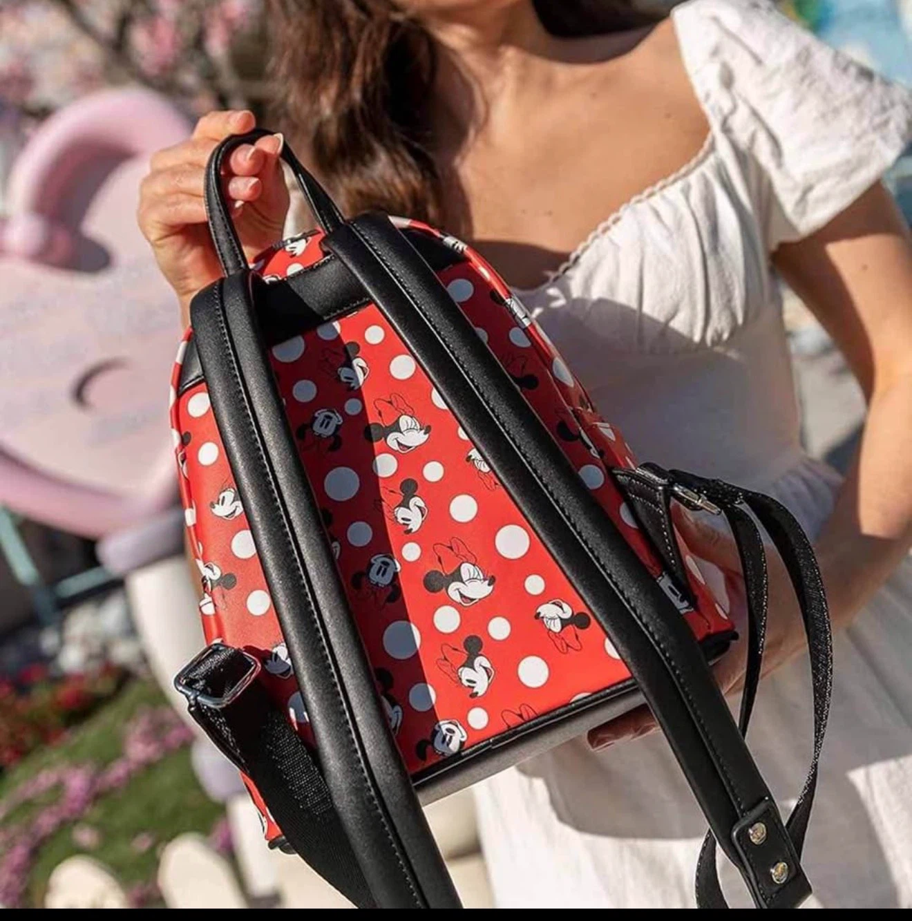 Disney Loungefly Minnie Mouse Polka Dot Mini Backpack - photo 5