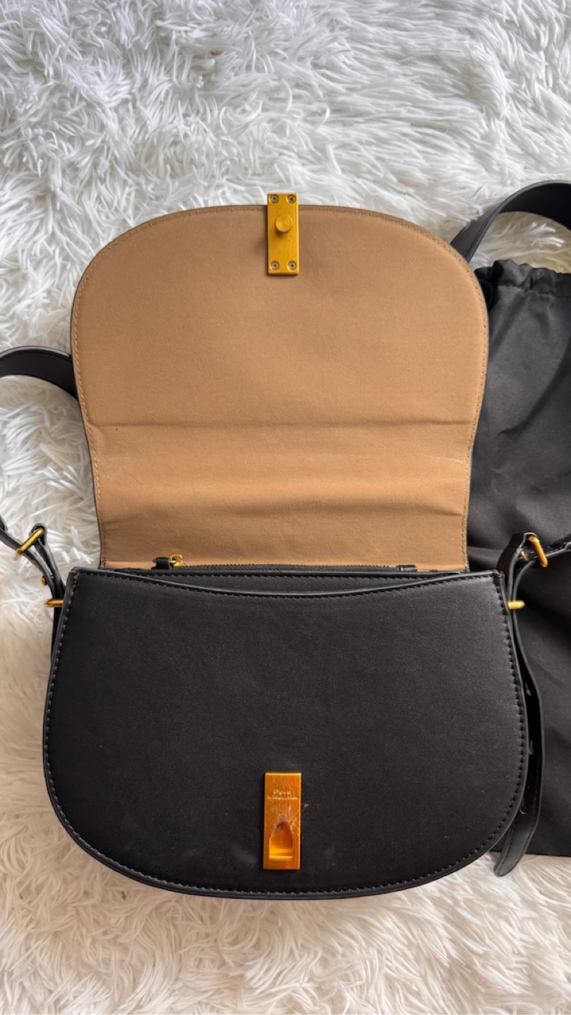 Polo Ralph Lauren Black Leather Saddle Bag (not real) - photo 2