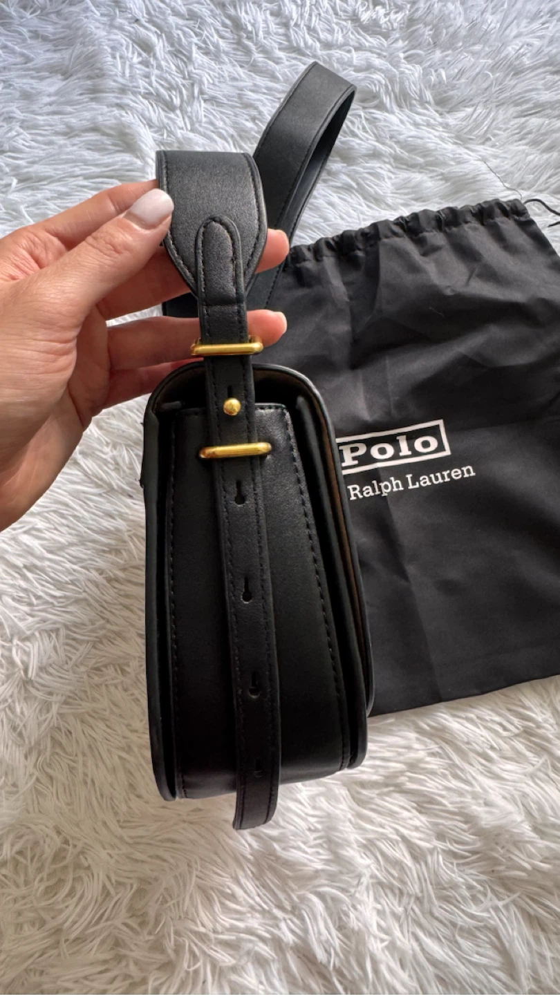 Polo Ralph Lauren Black Leather Saddle Bag (not real) - photo 3