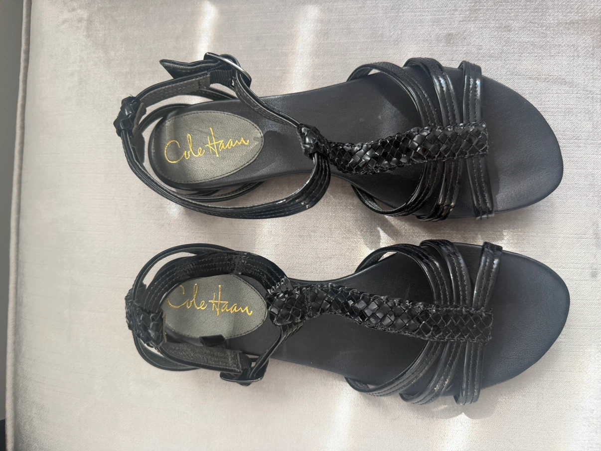 Cole Haan Air Danni Sandals - Black Patent