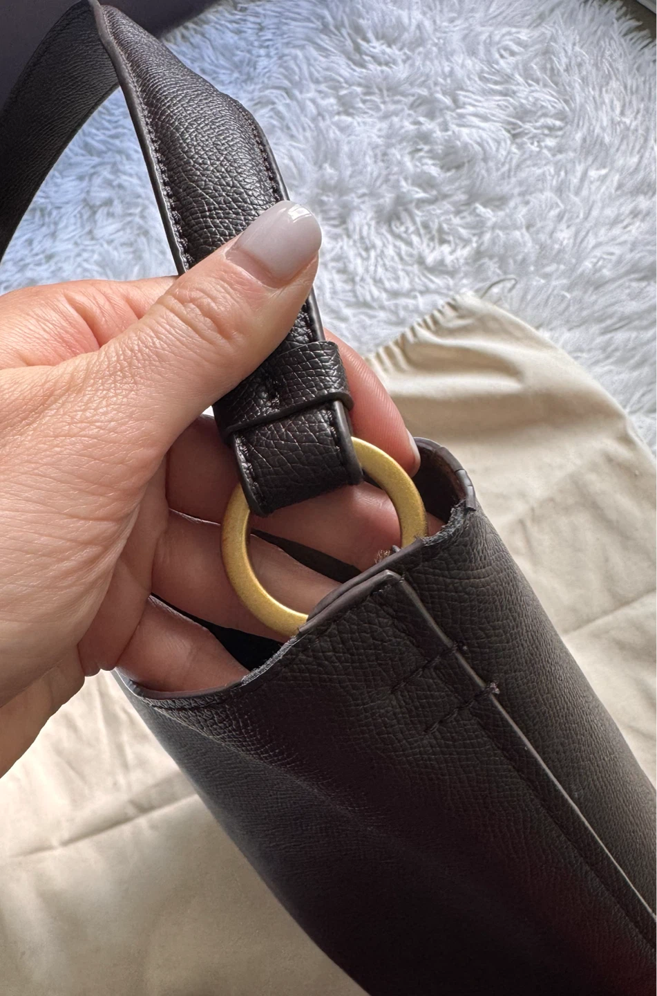 Zara Brown Faux Leather Hobo Bag - photo 2
