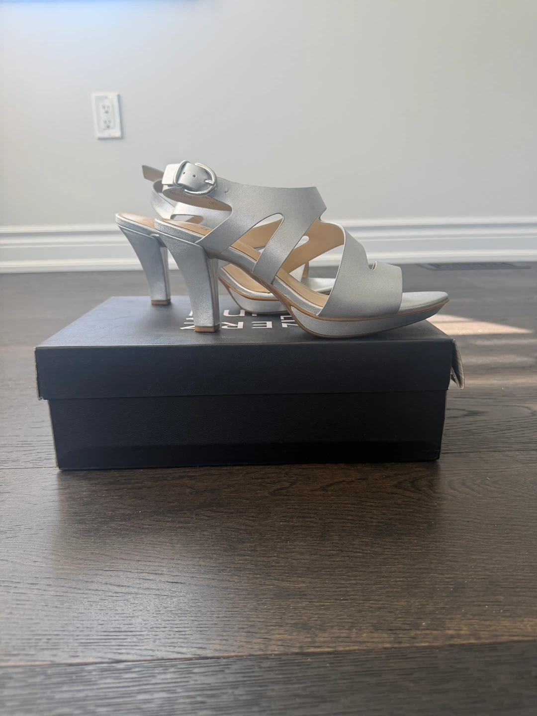 Naturalizer Silver Heeled Sandals