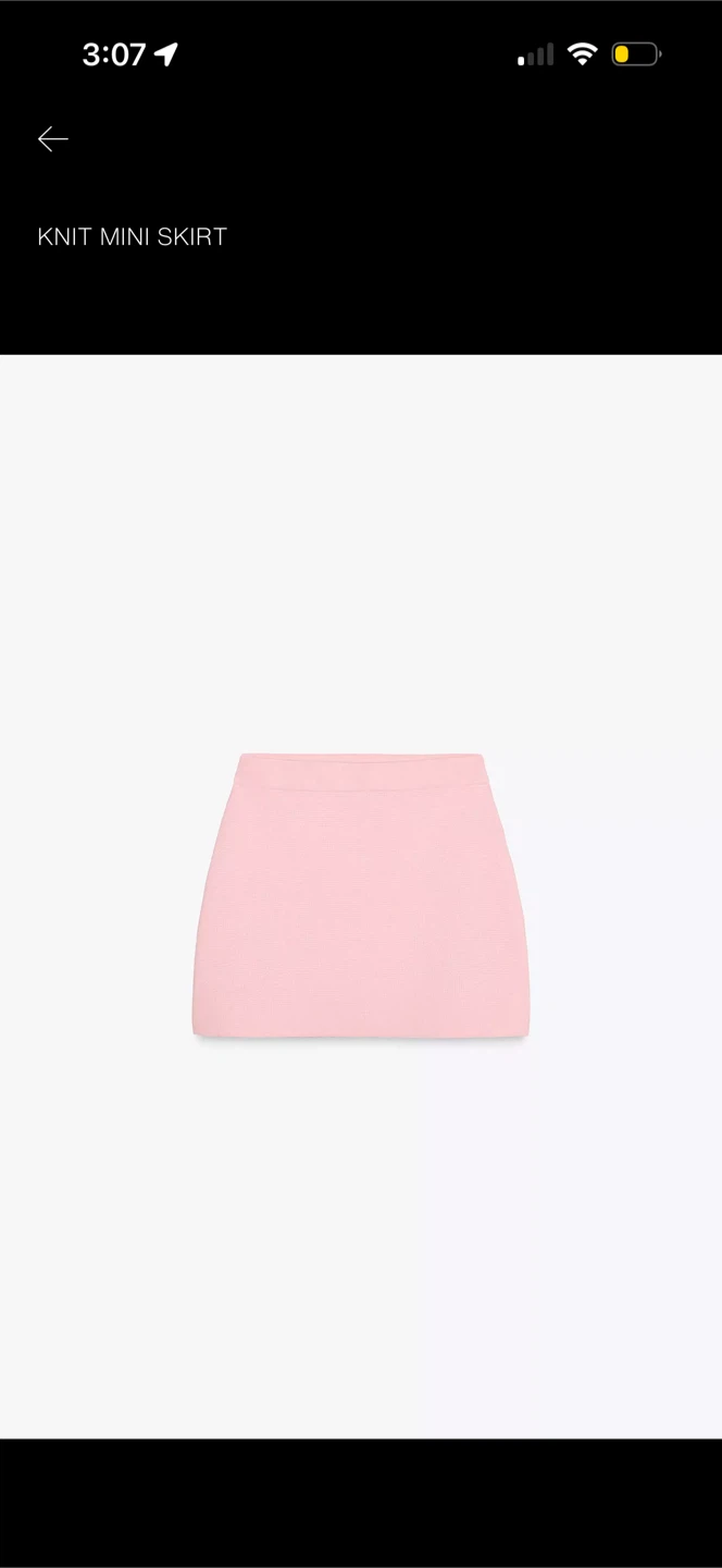 Pink Knit Mini Skirt