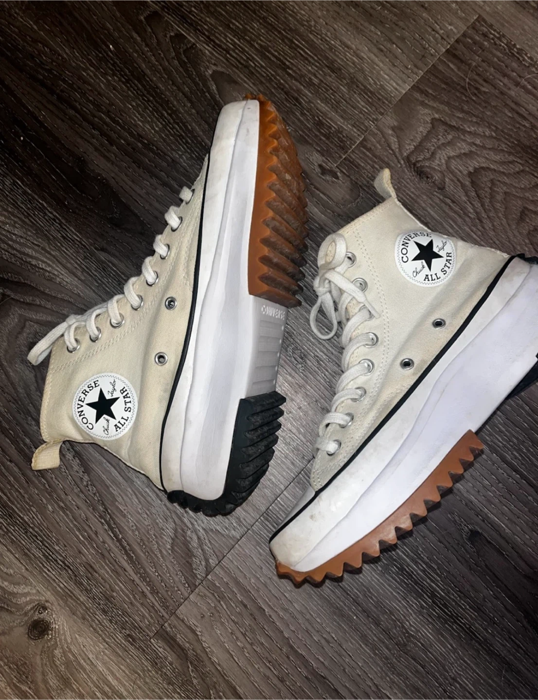 Converse Run Star Hike High Top Sneakers Cream