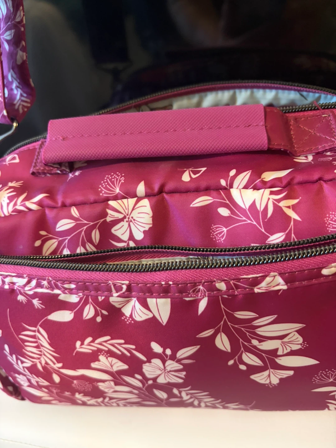 Ju-Ju-Be Pink Floral Diaper Bag